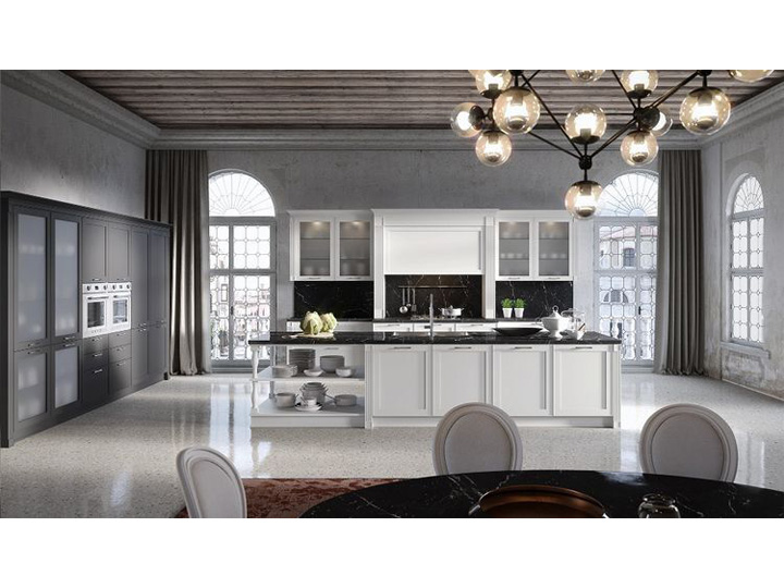 Matt White Classical Kitchen Design Customize Style
