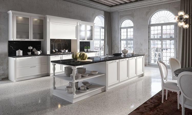 Matt White Classical Kitchen Design Customize Style